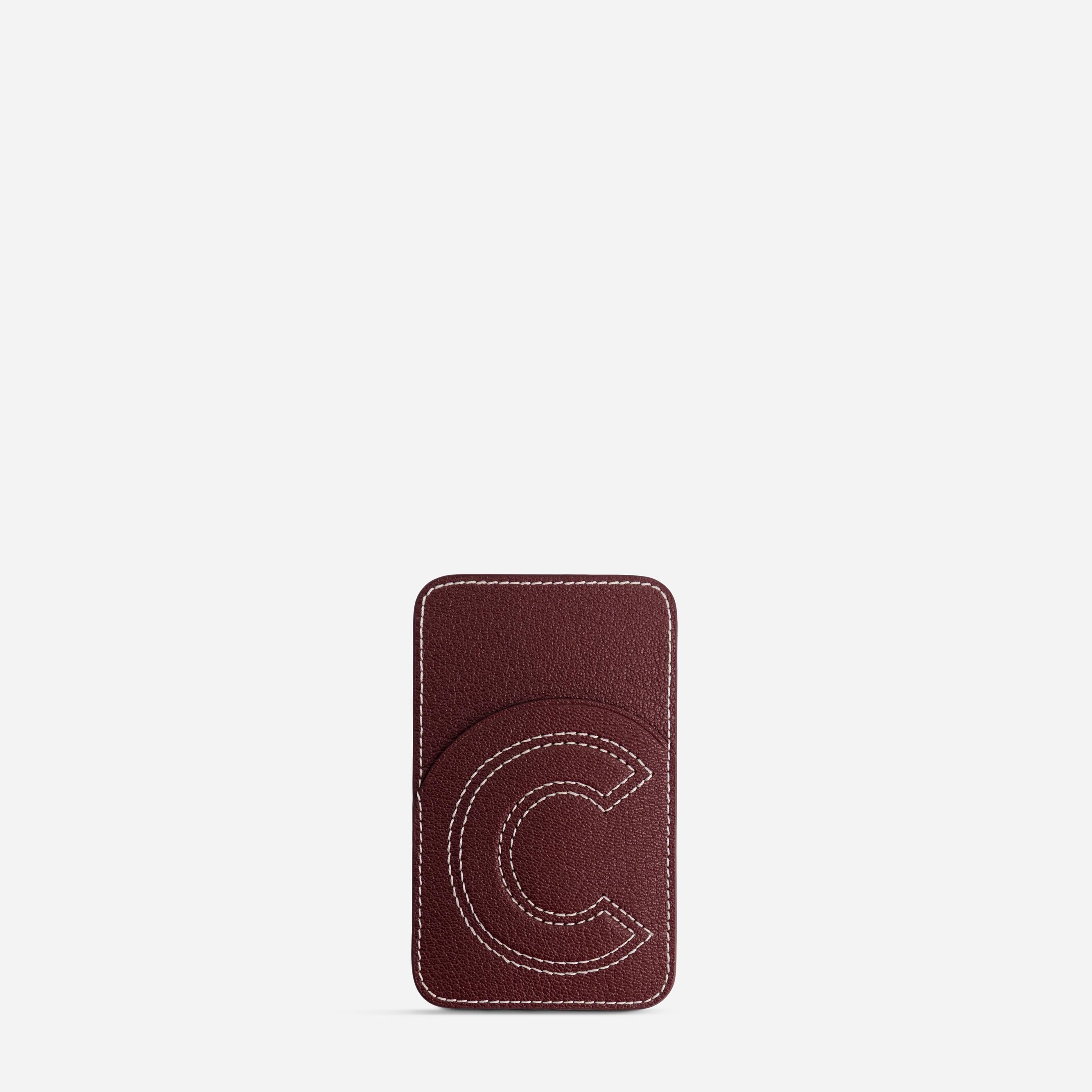 Cardholder C - Chèvre Bordeaux