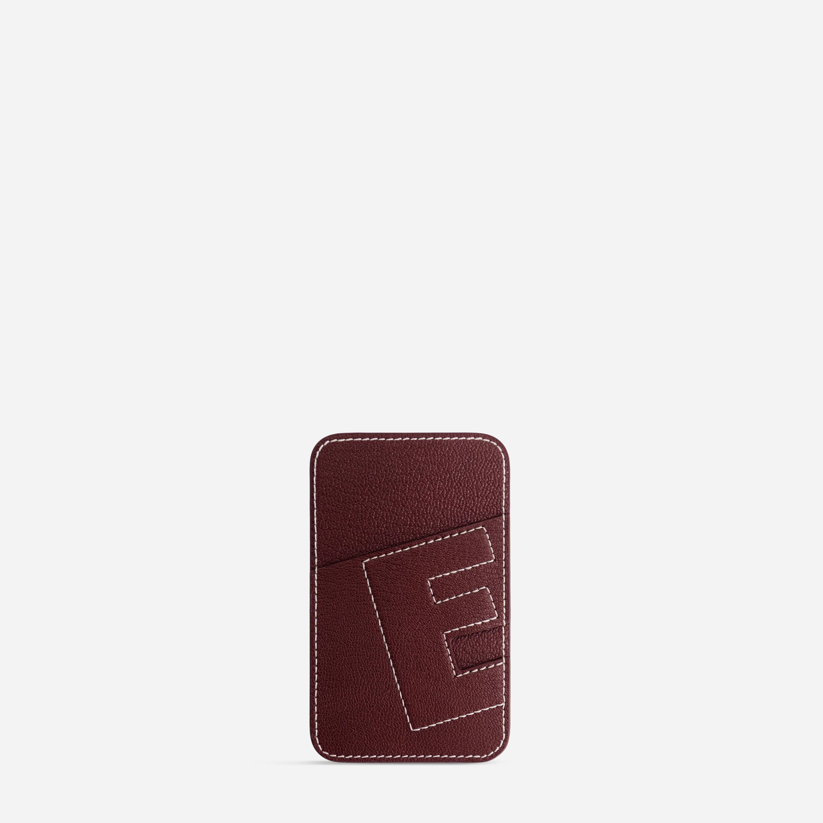 Cardholder E - Chèvre Bordeaux