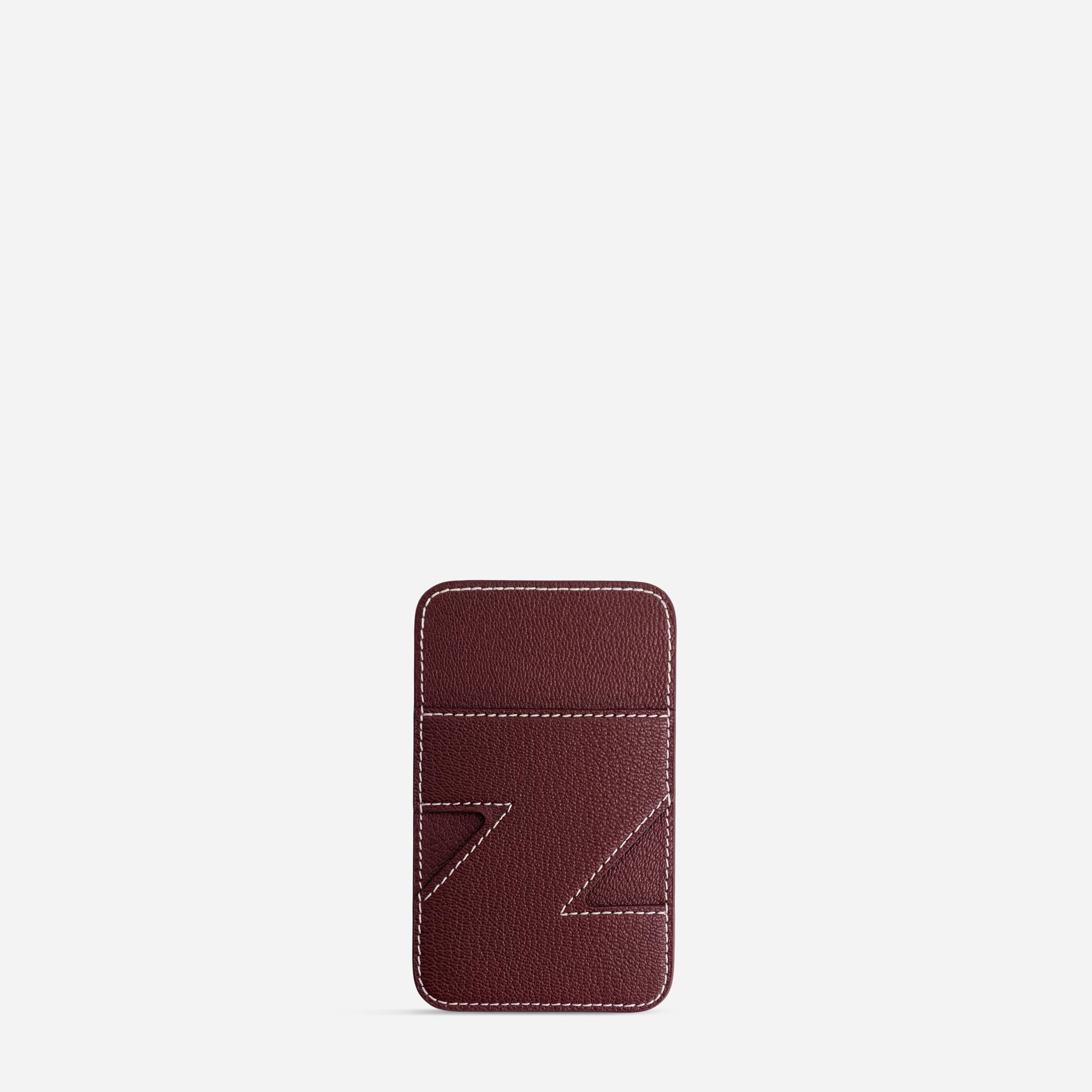 Cardholder Z - Chèvre Bordeaux