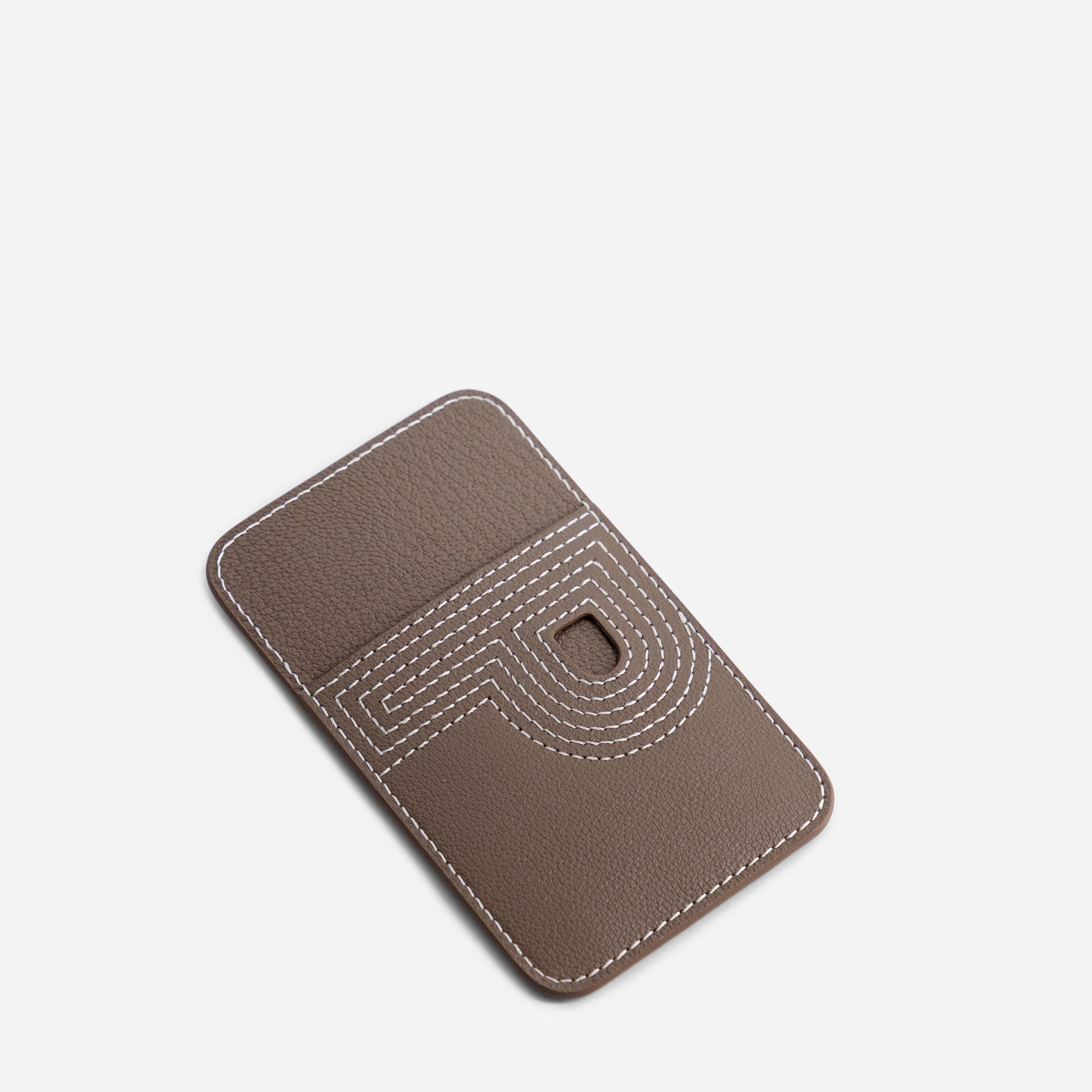 Cardholder P - Chèvre Etoupe