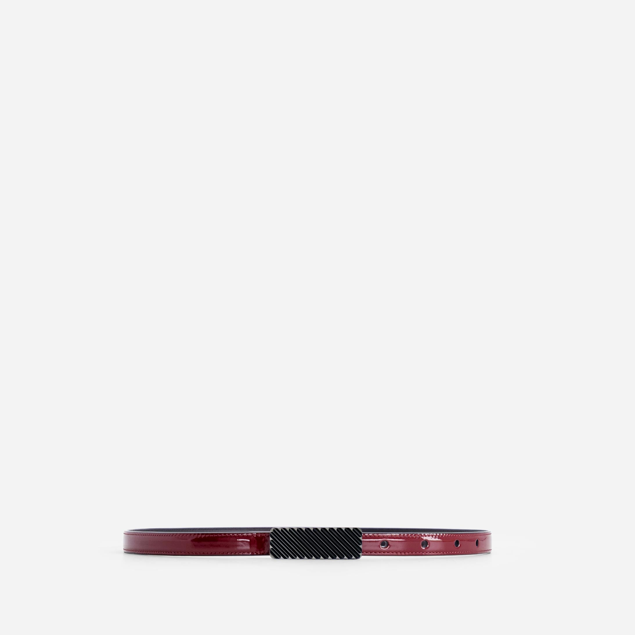 Isla Belt - Patent Bordeaux
