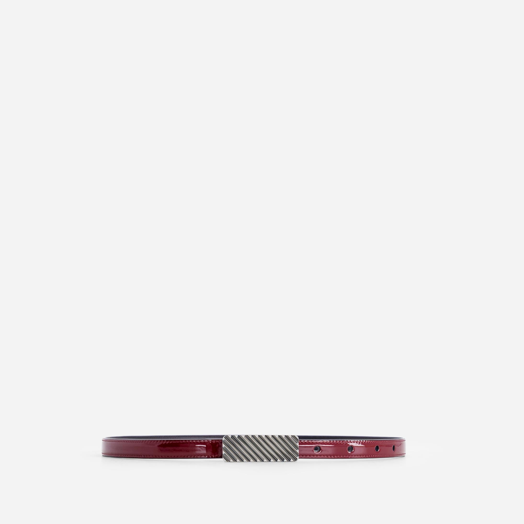 Isla Belt - Patent Bordeaux
