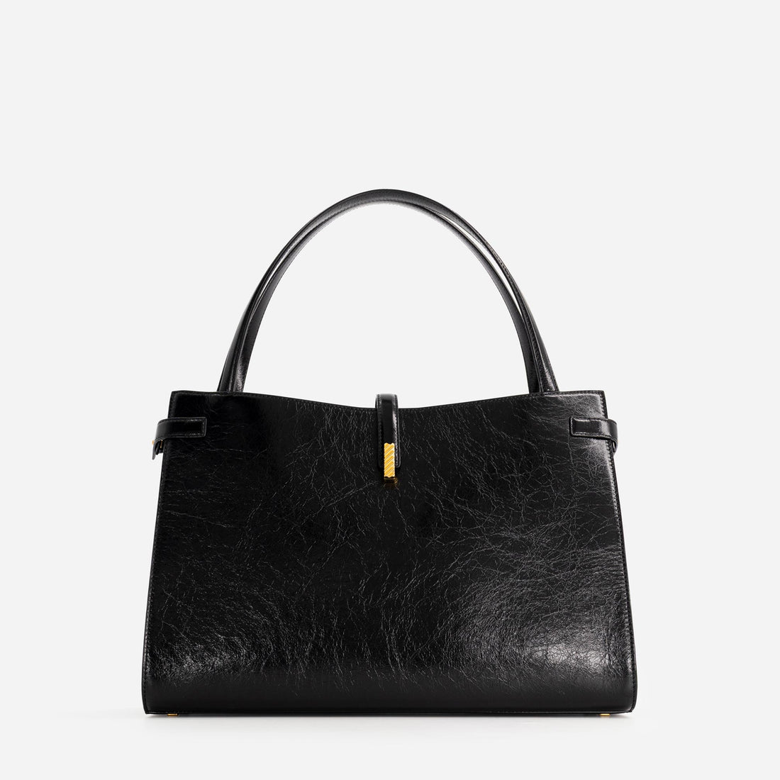 Isla Tote in Crinkled Black