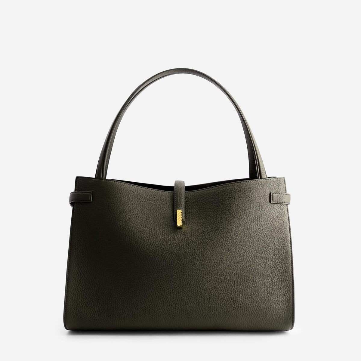 Isla Tote - Grained Dark Green