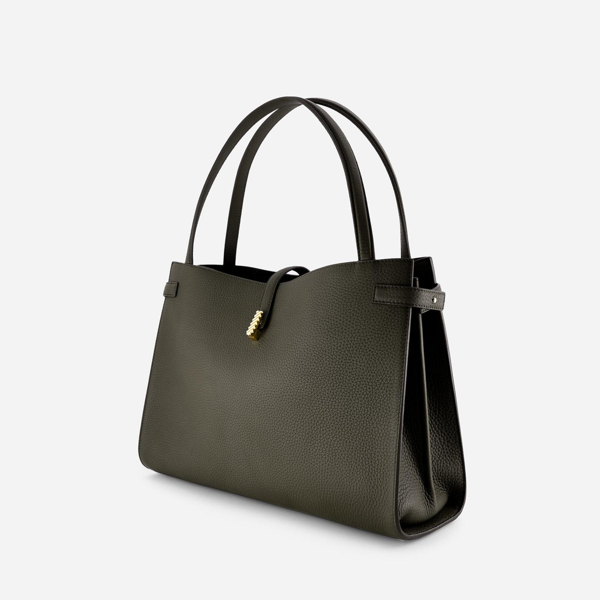 Isla Tote - Grained Dark Green