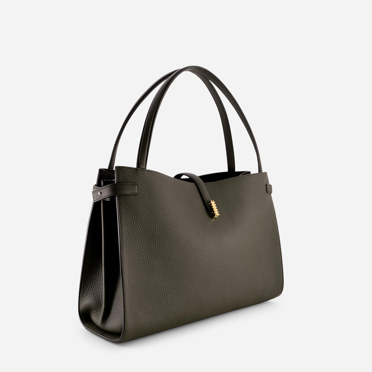 Isla Tote - Grained Dark Green