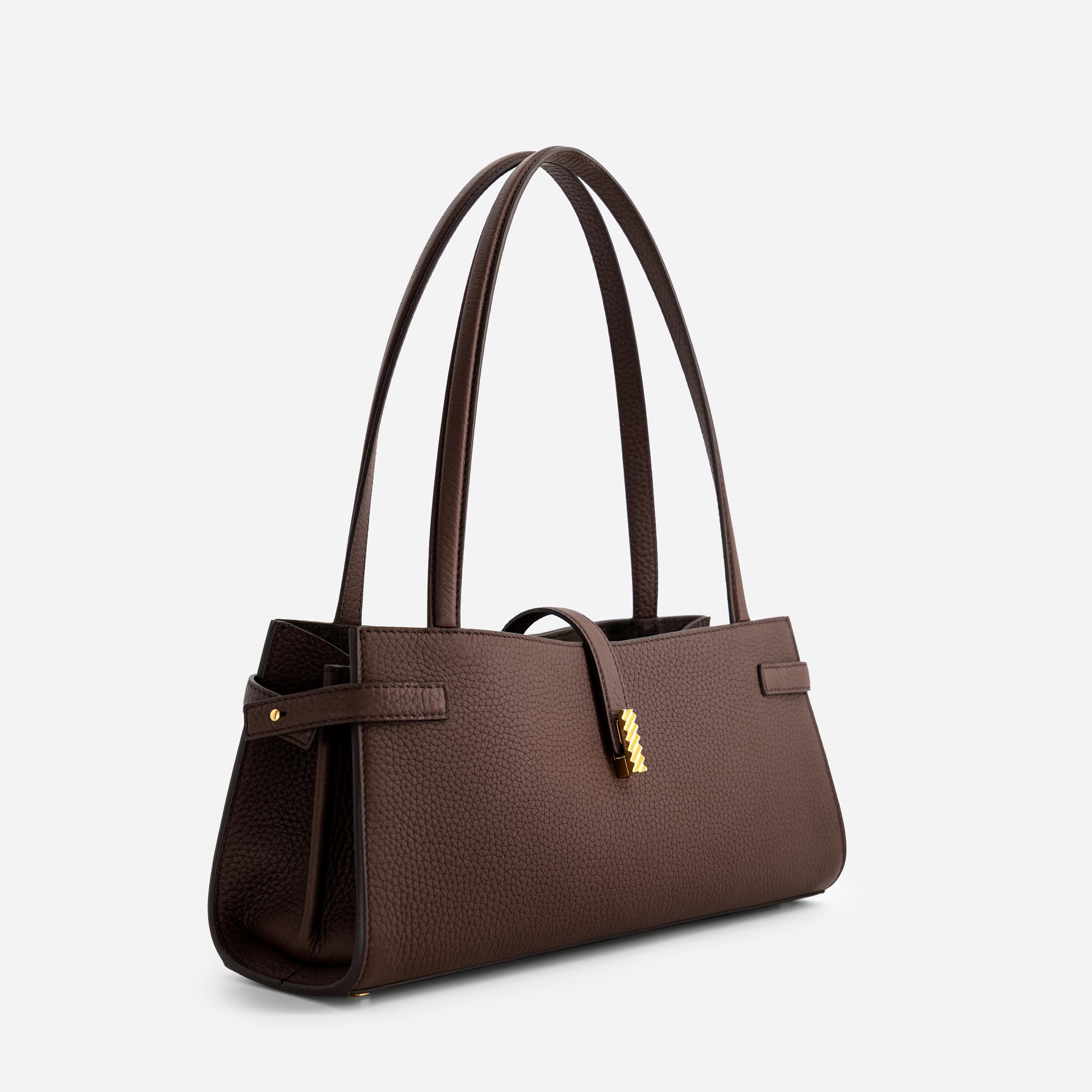 Isla Wide Tote - Grained Espresso