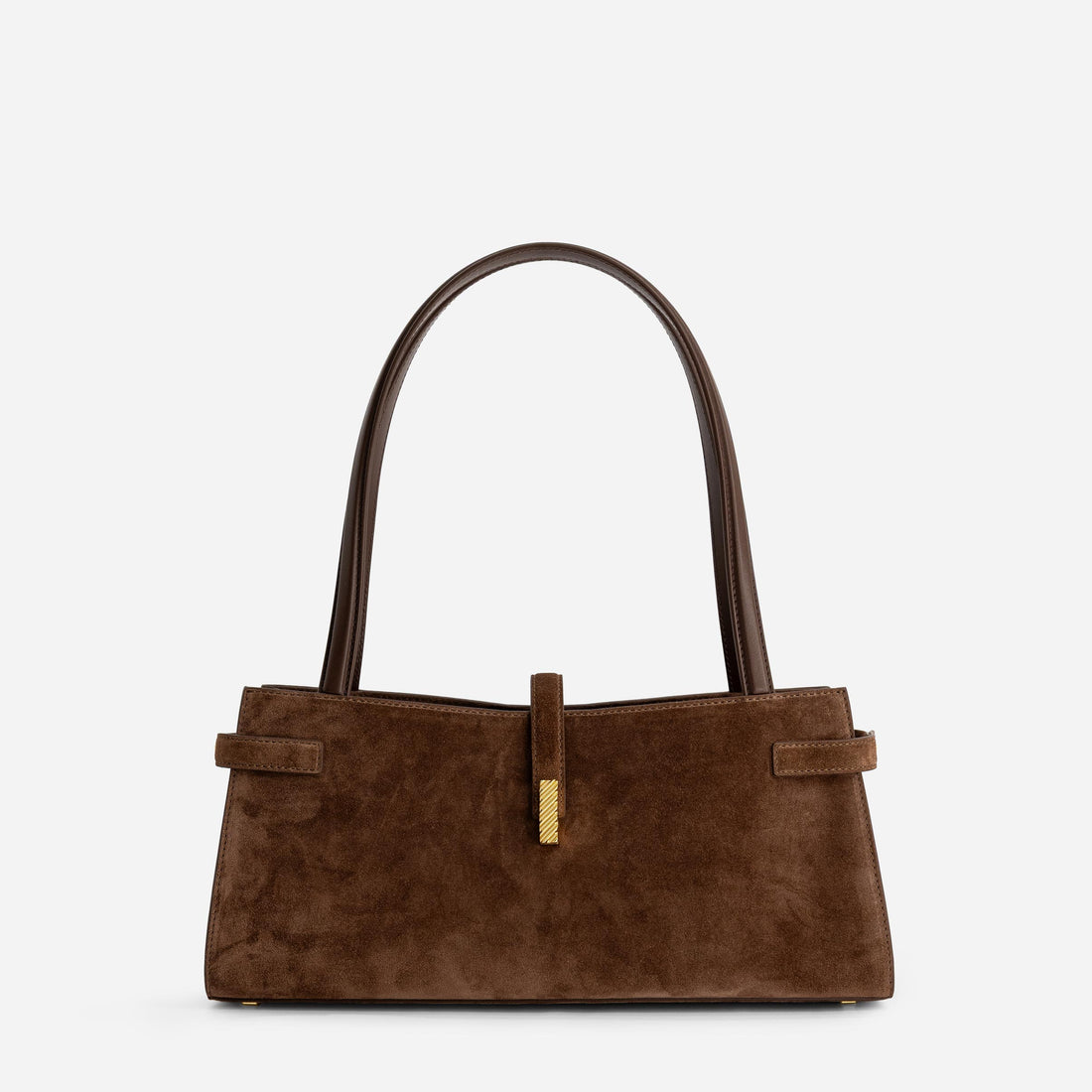 Isla Wide Tote in Suede Espresso