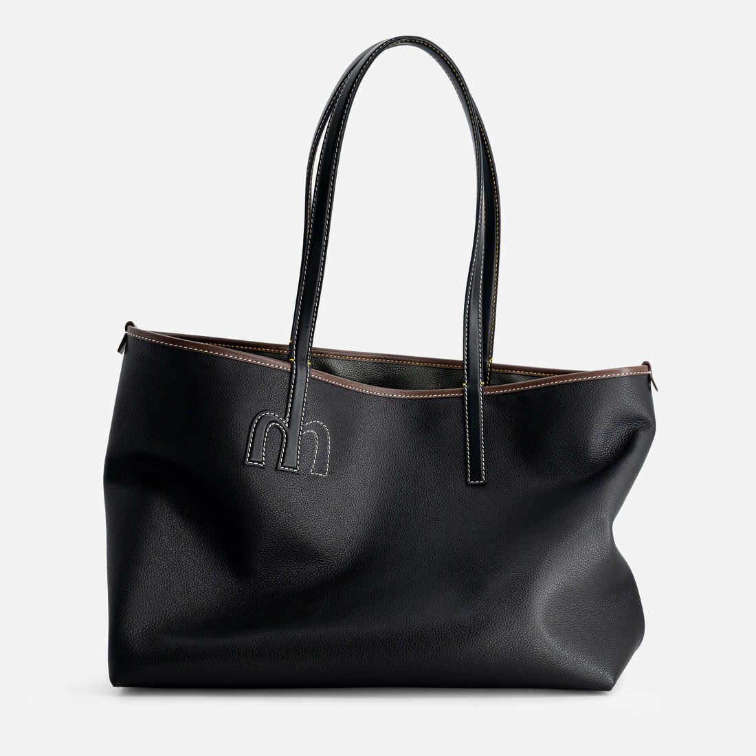 M Tote - Black & Hunter Green