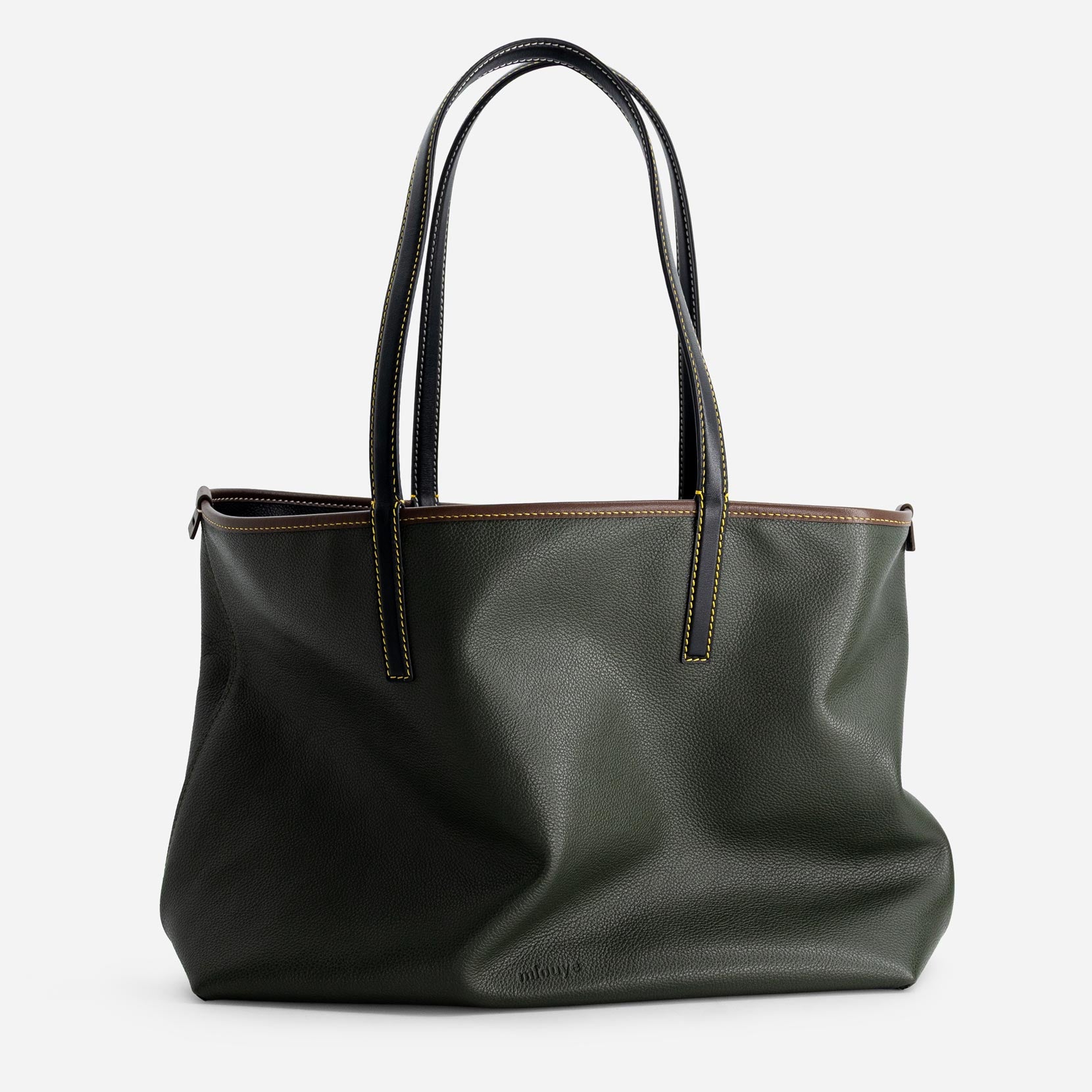 M Tote - Black & Hunter Green