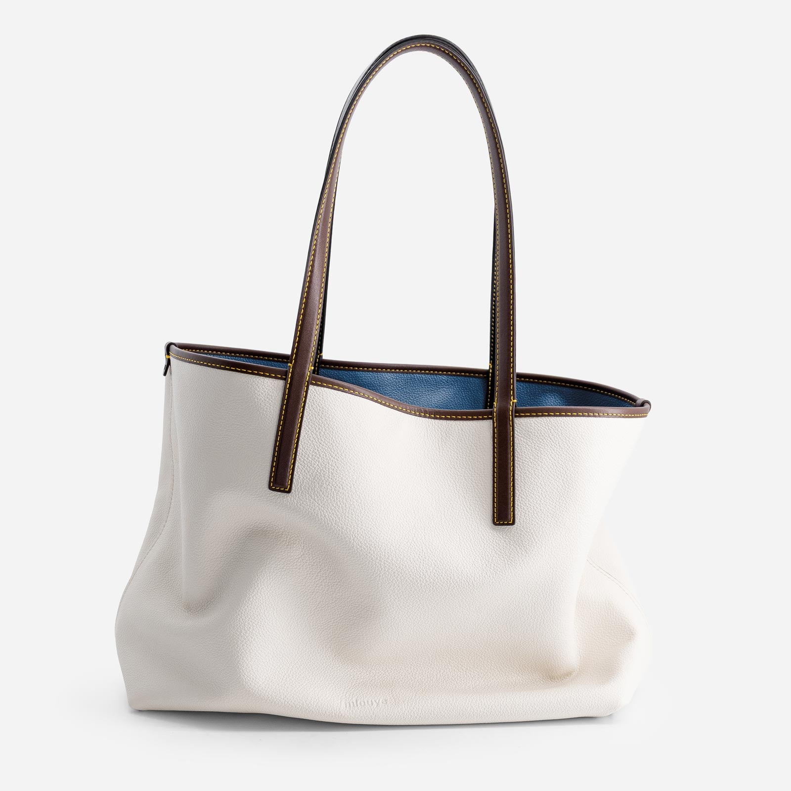 M Tote - Denim & Off White
