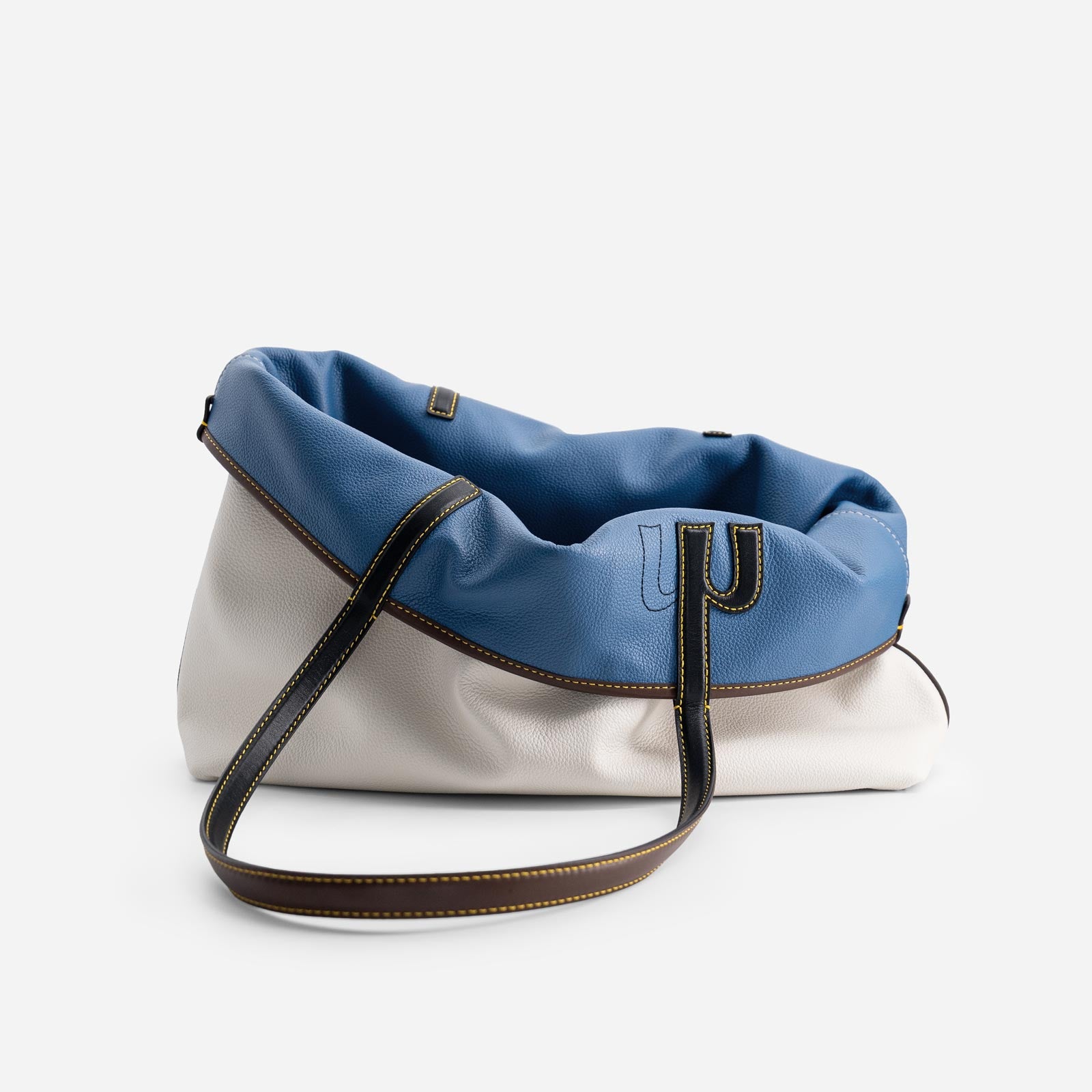 M Tote - Denim & Off White