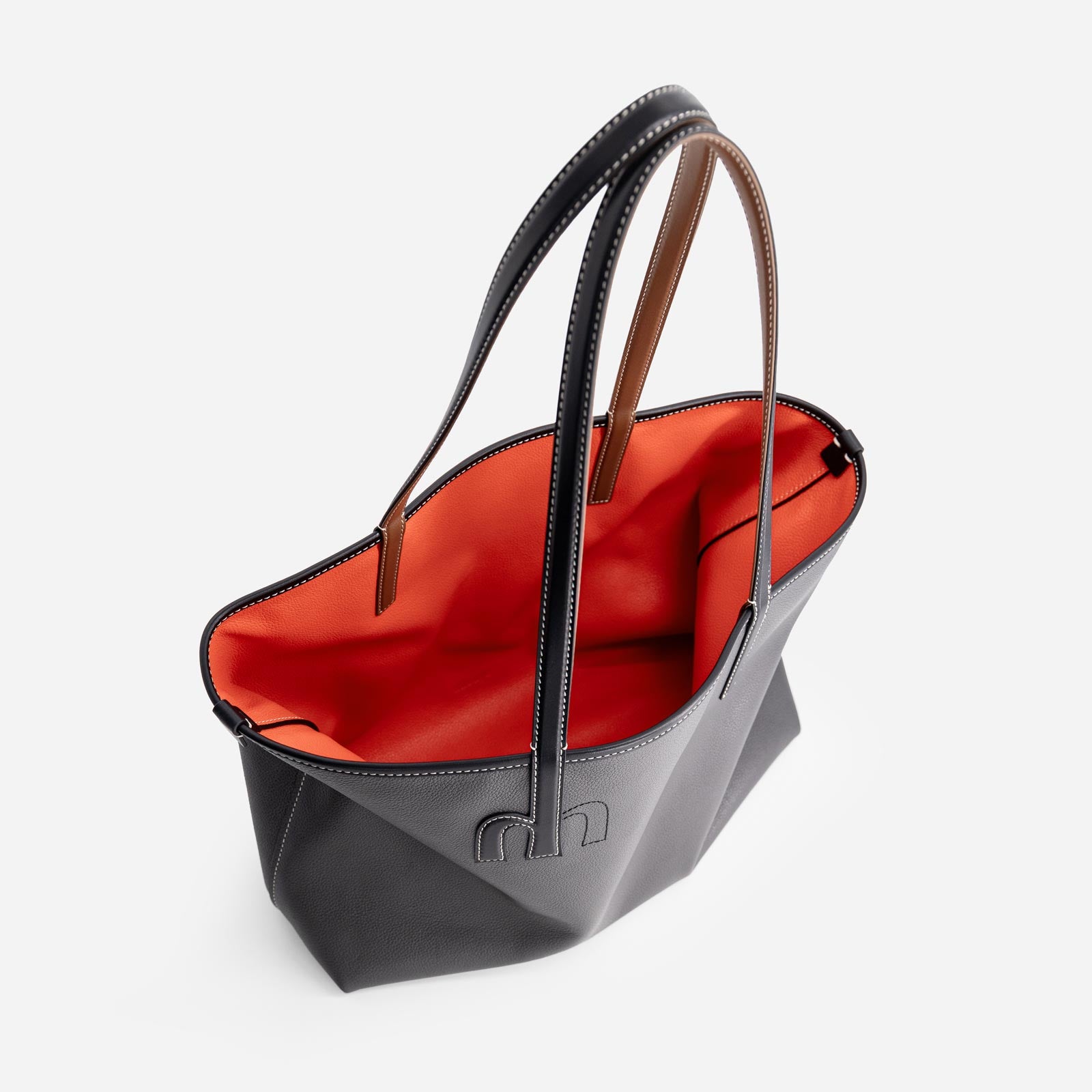 M Tote - Gray & Orange