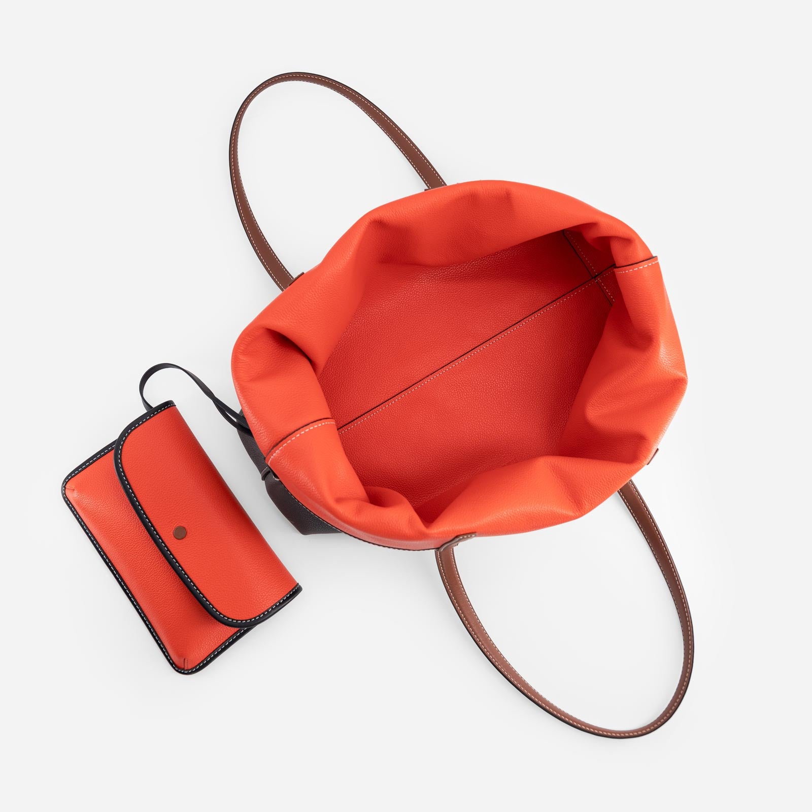 M Tote - Gray & Orange