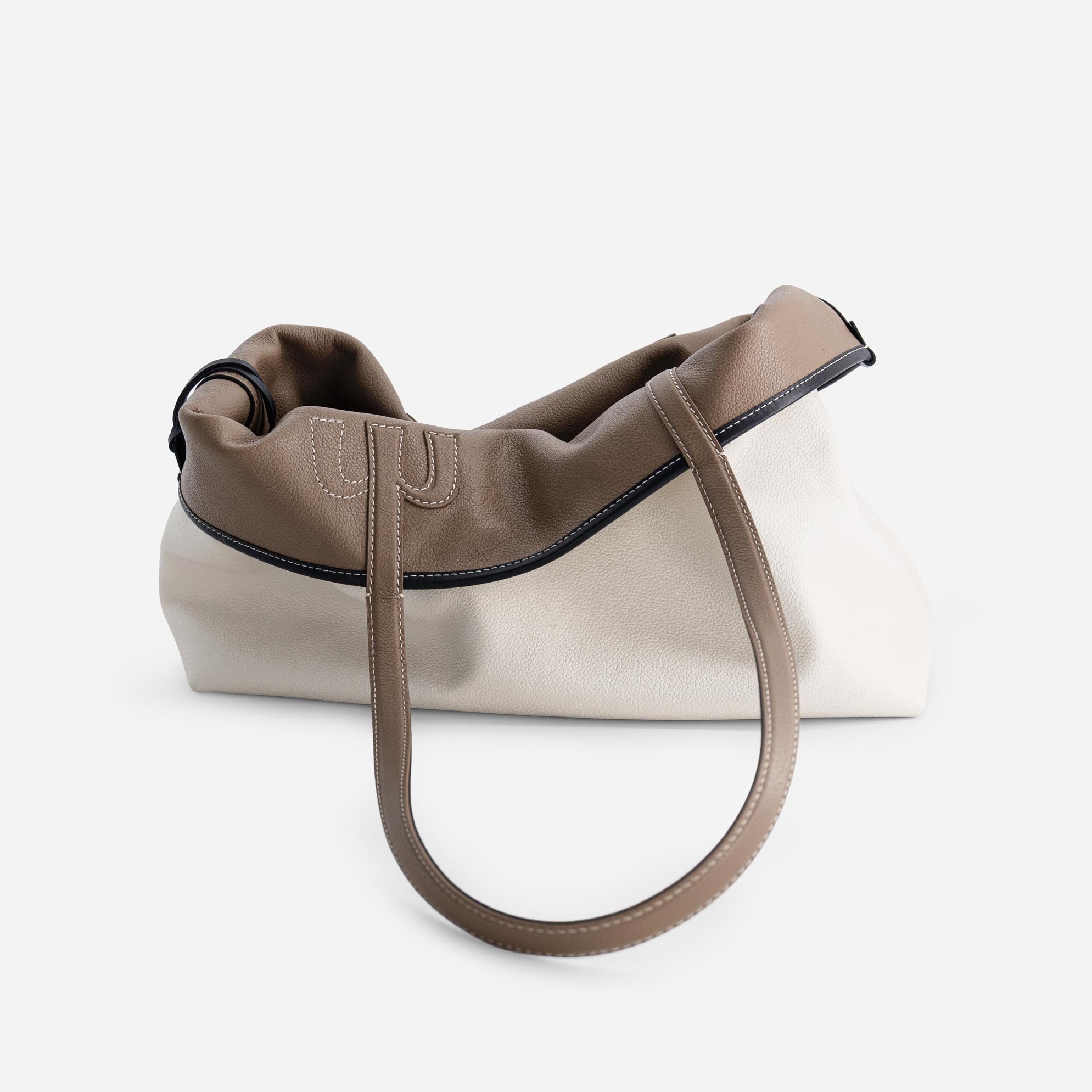 M Tote - Off White & Etoupe