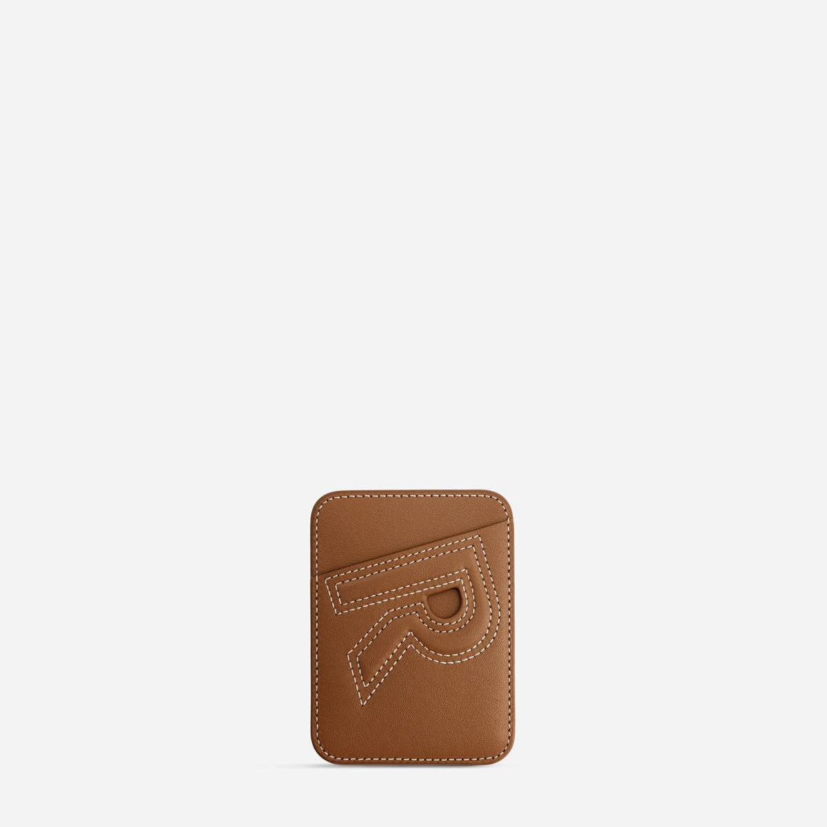 MagSafe cardholder in Canyon, initial R, front