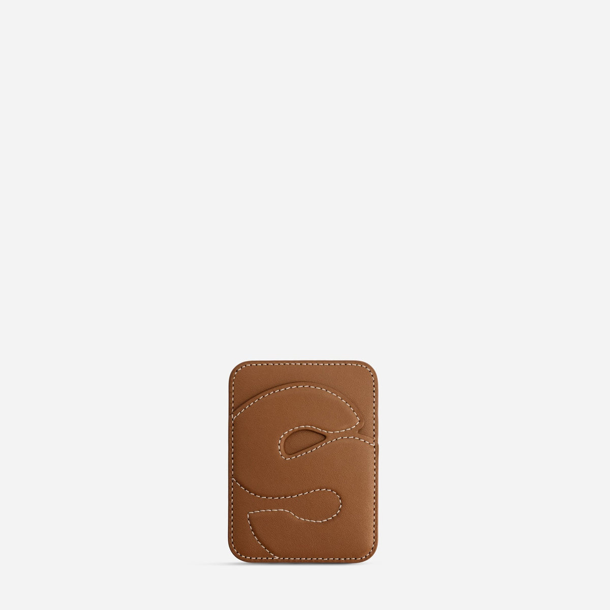 MagSafe cardholder in Canyon, initial S, front