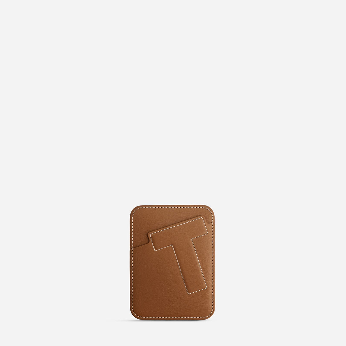 MagSafe cardholder in Canyon, initial T, front