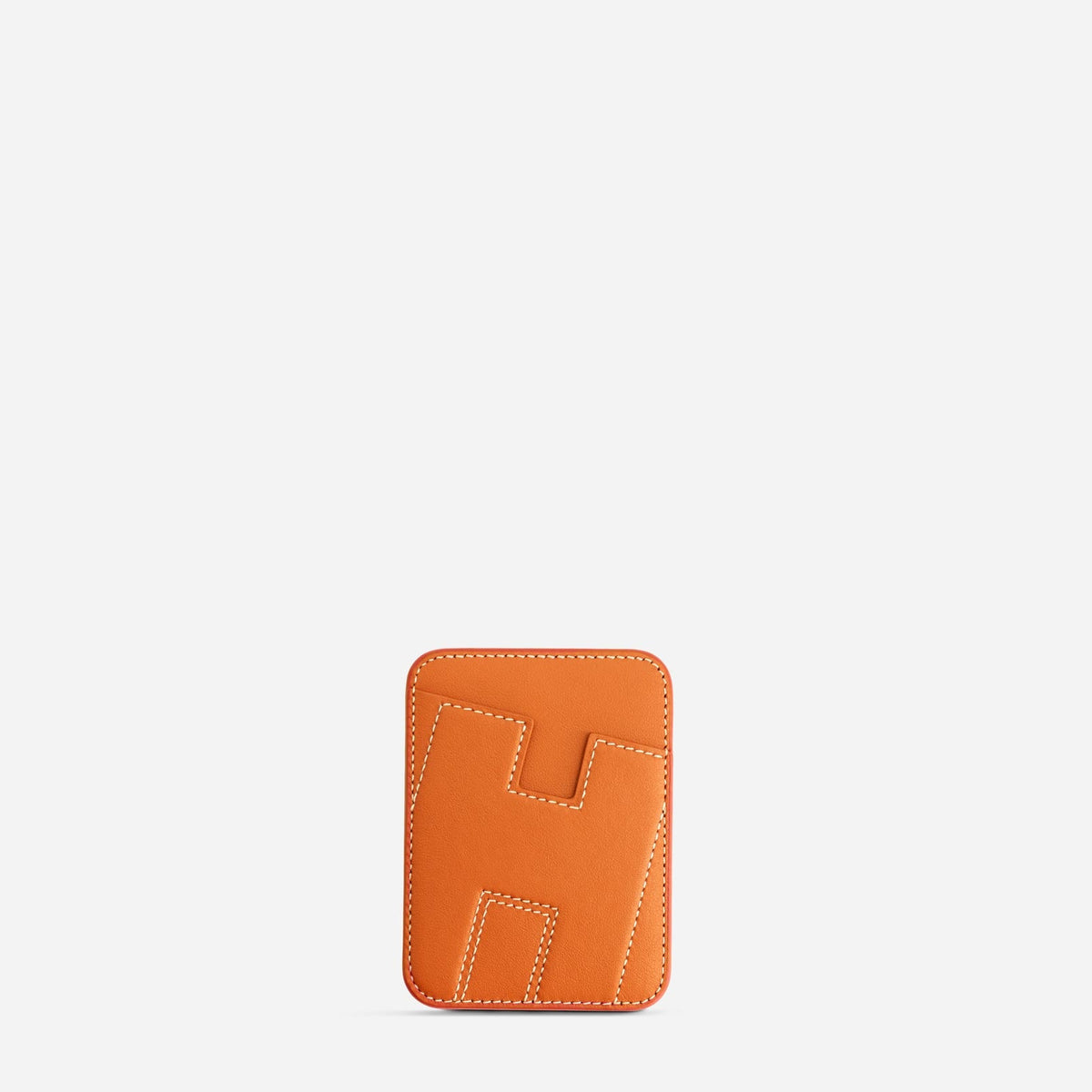 MagSafe cardholder in Orange, initial H, front