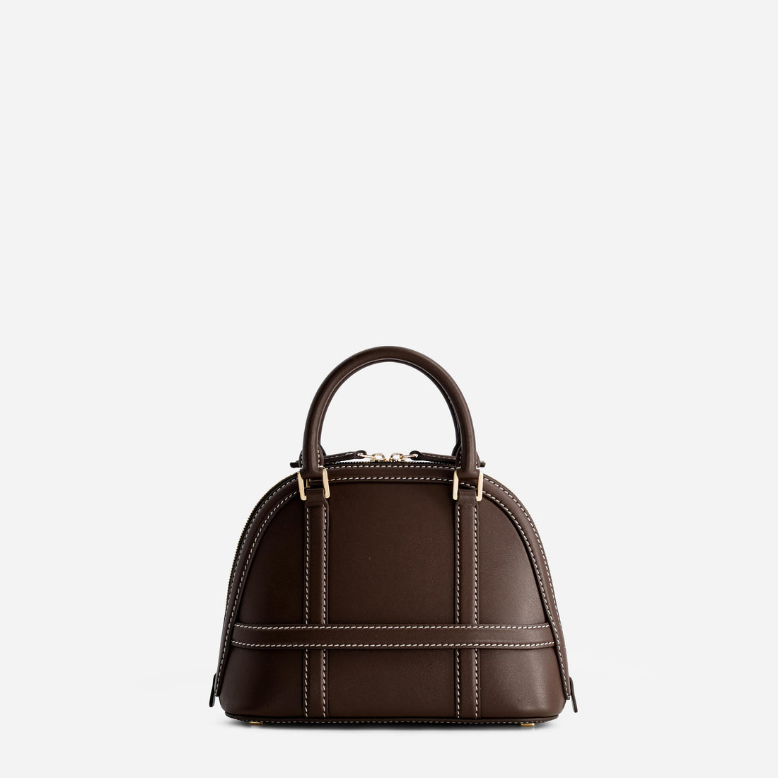 12 Mini leather bag in Espresso