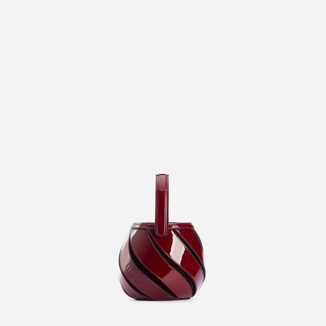 Mini Helix bag in Patent Bordeaux