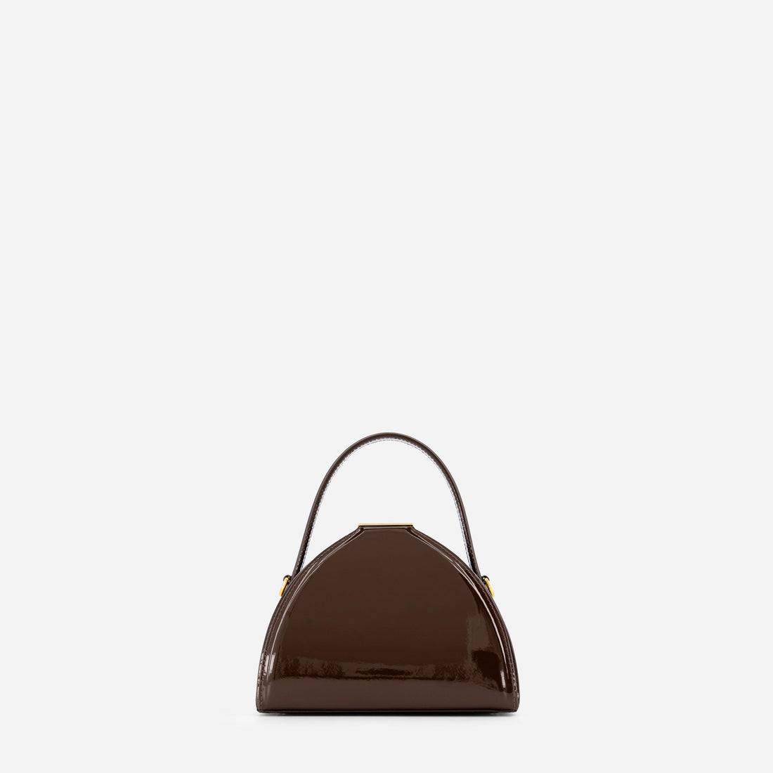 Mini Pandora bag in Patent Brown