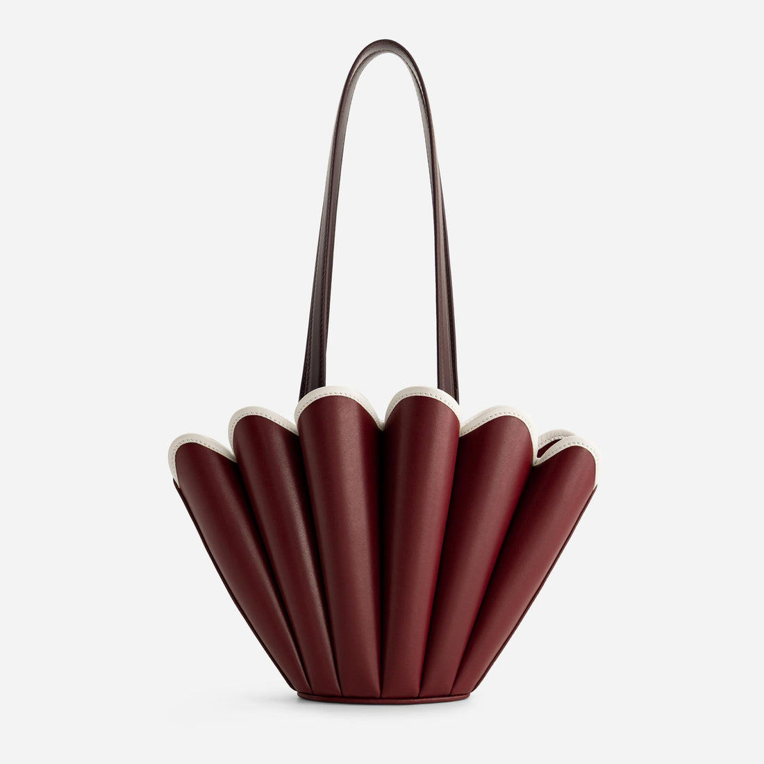 Mini Seashell Tote in Bordeaux
