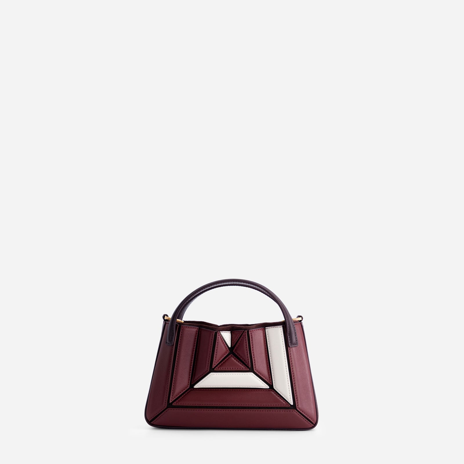 Mini Sera Tote - Bordeaux&Off White