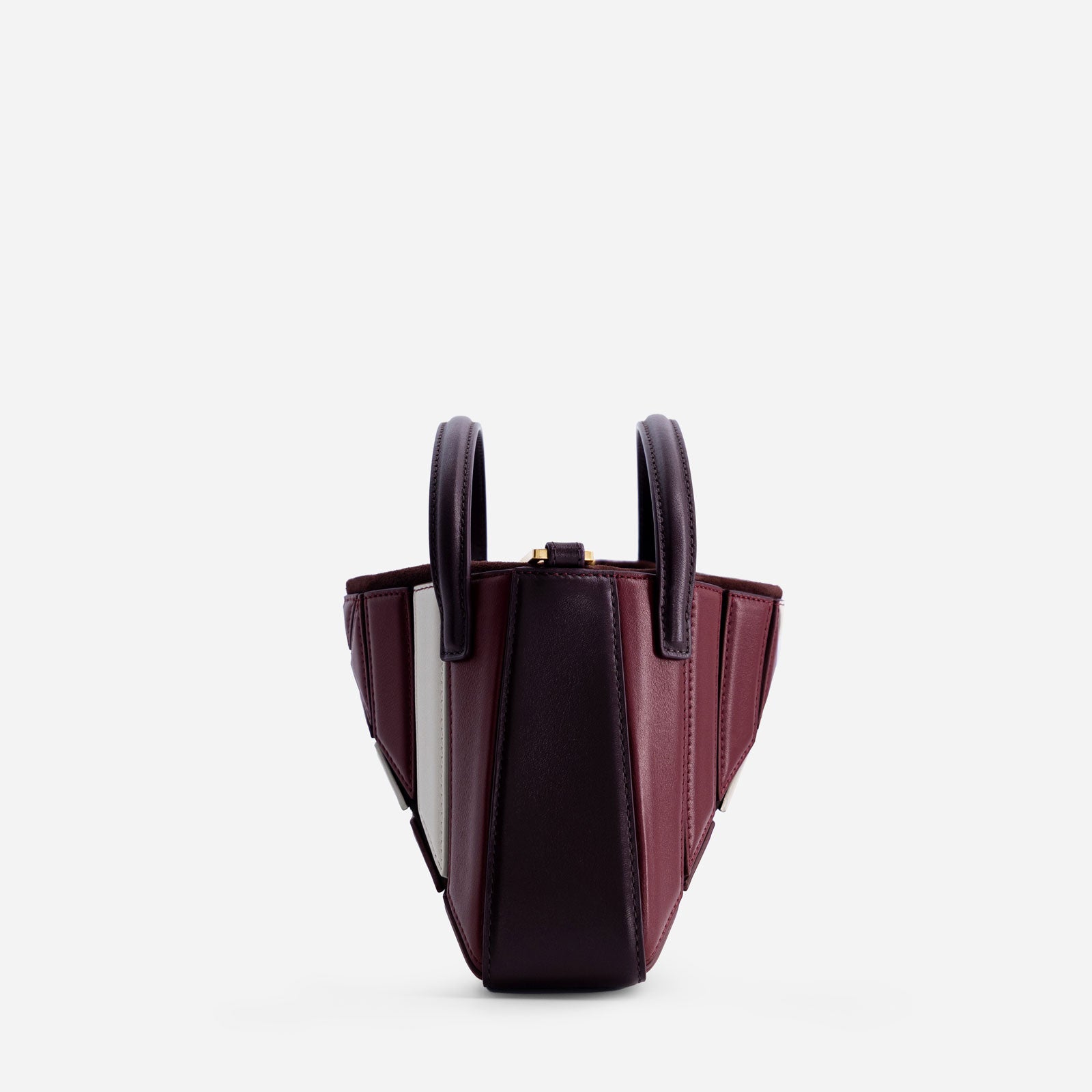 Mini Sera Tote - Bordeaux&Off White