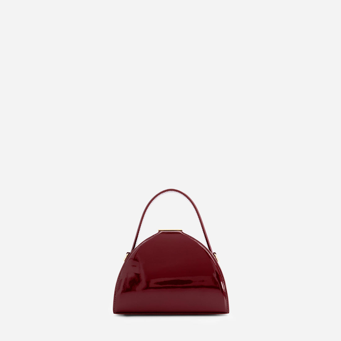 Mini Pandora bag in Patent Bordeaux