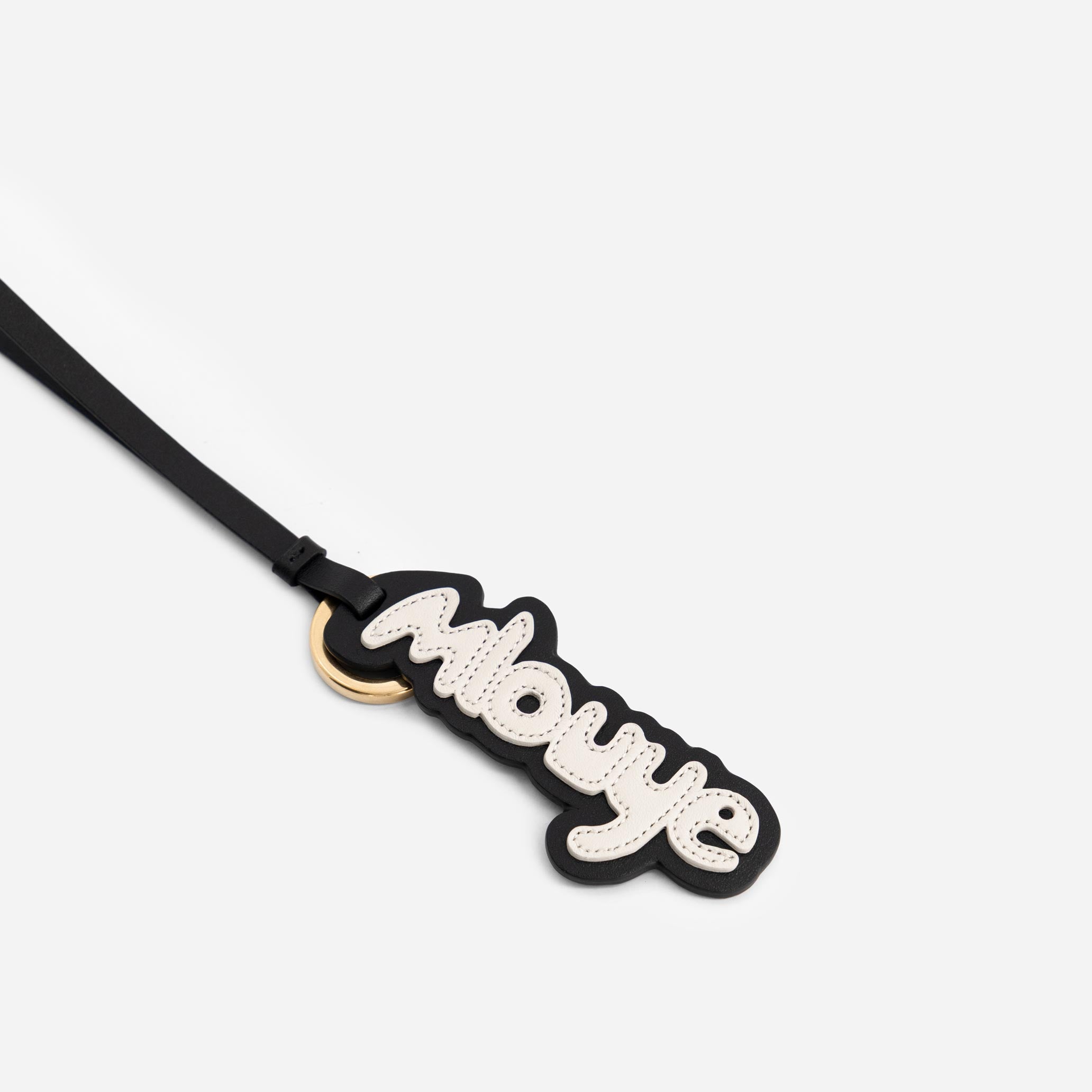 Mlouye Logo Keyring - Black & Off White