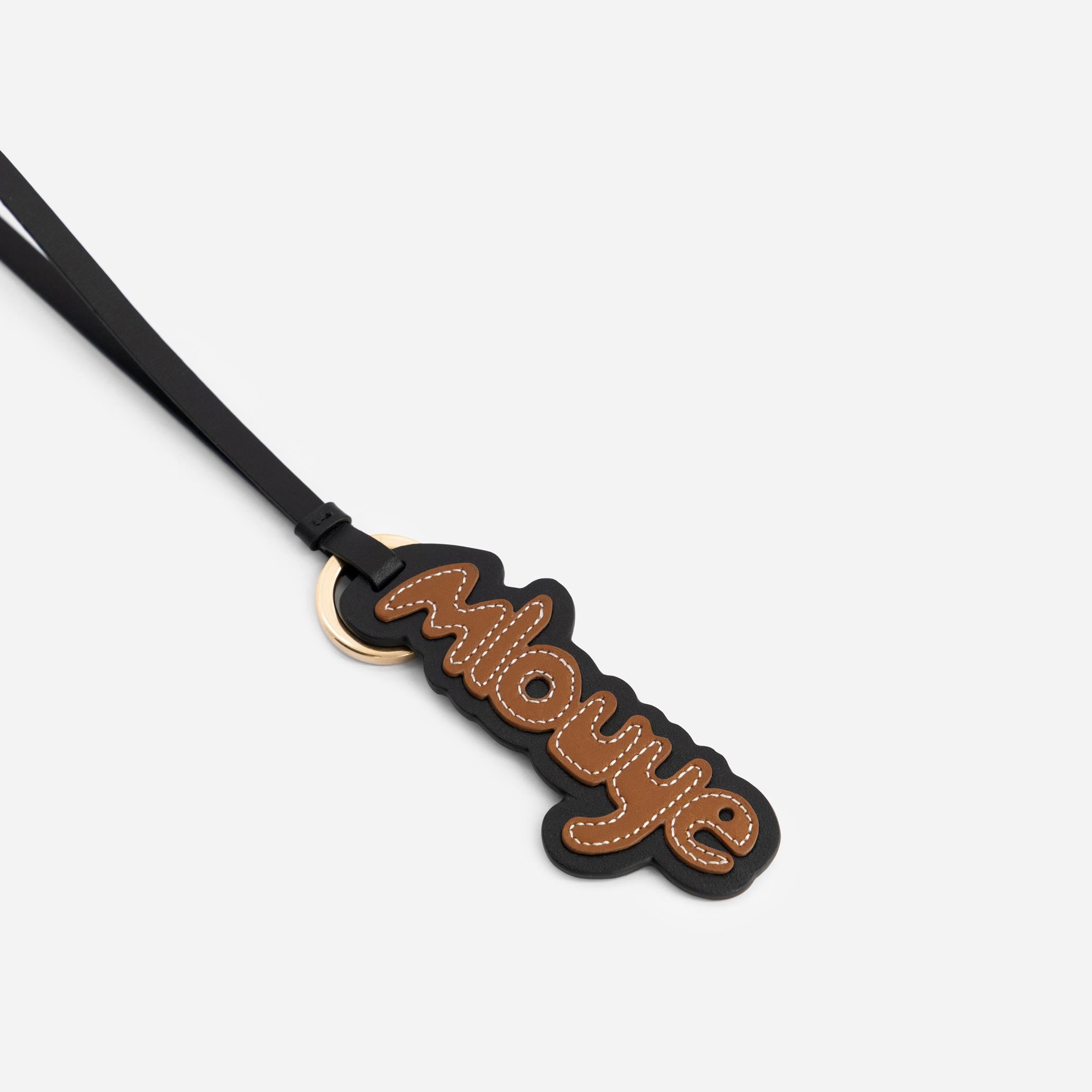Mlouye Logo Keyring - Black & Tan