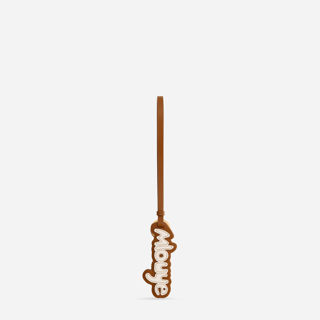Mlouye Logo Keyring in Tan