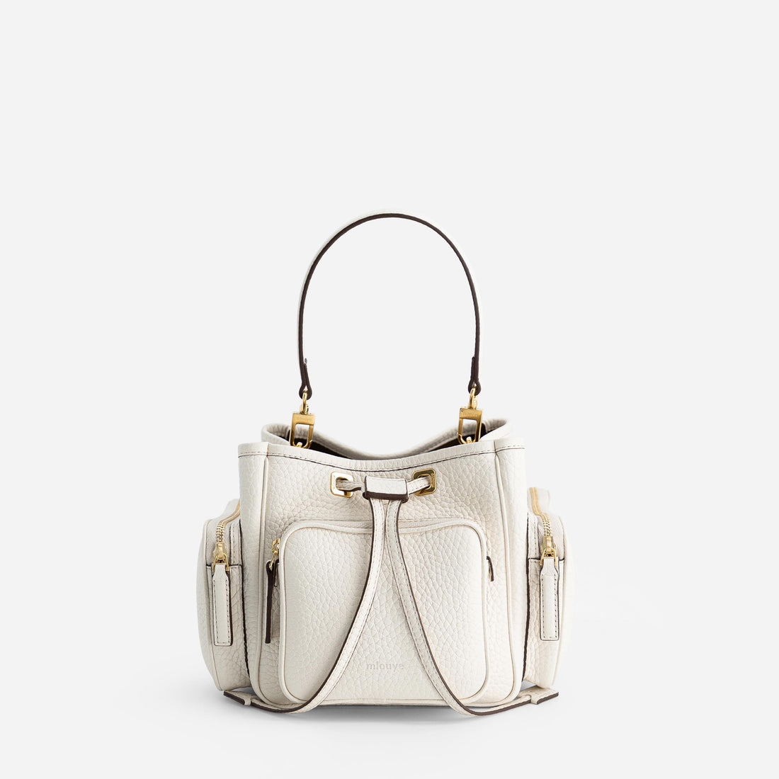 Quad bag in Grained Cream