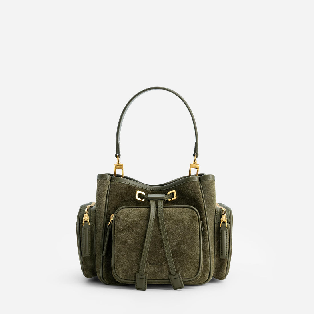 Quad bag in Suede Khaki