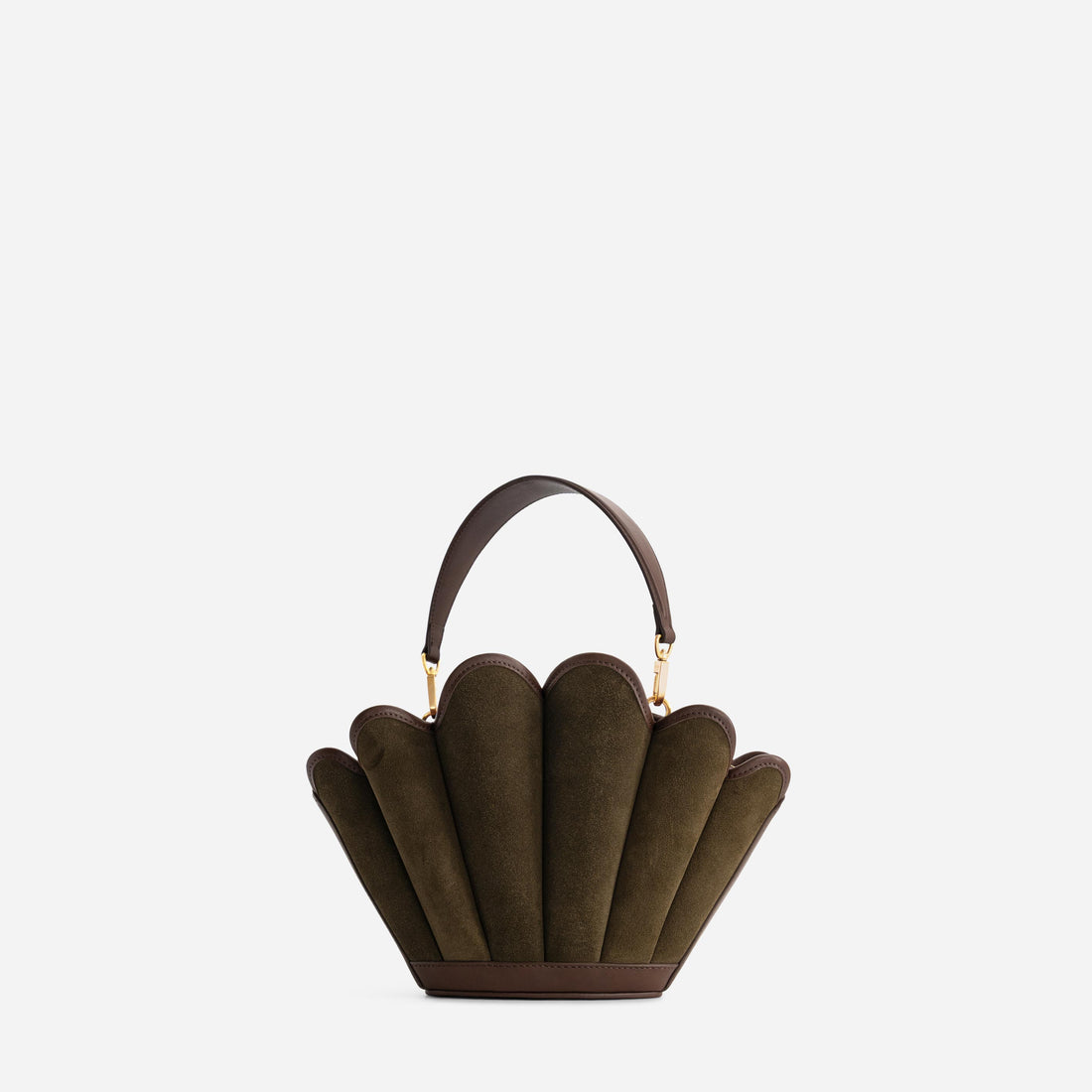 Seashell Crossbody bag in Suede Moss