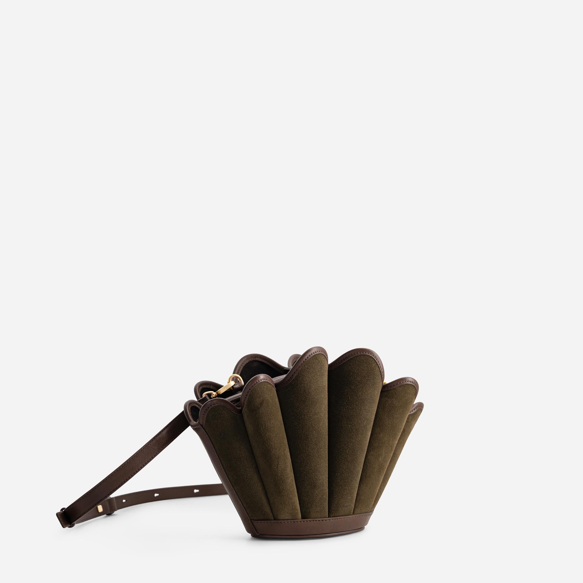 Seashell Crossbody - Suede Moss