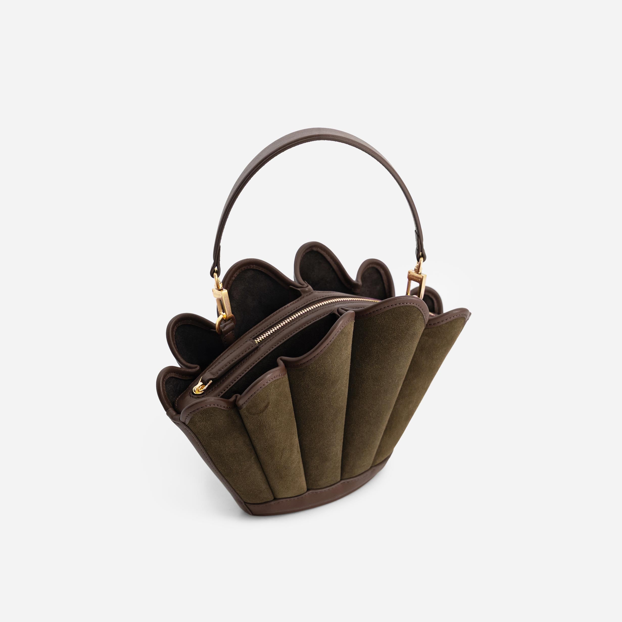 Seashell Crossbody - Suede Moss