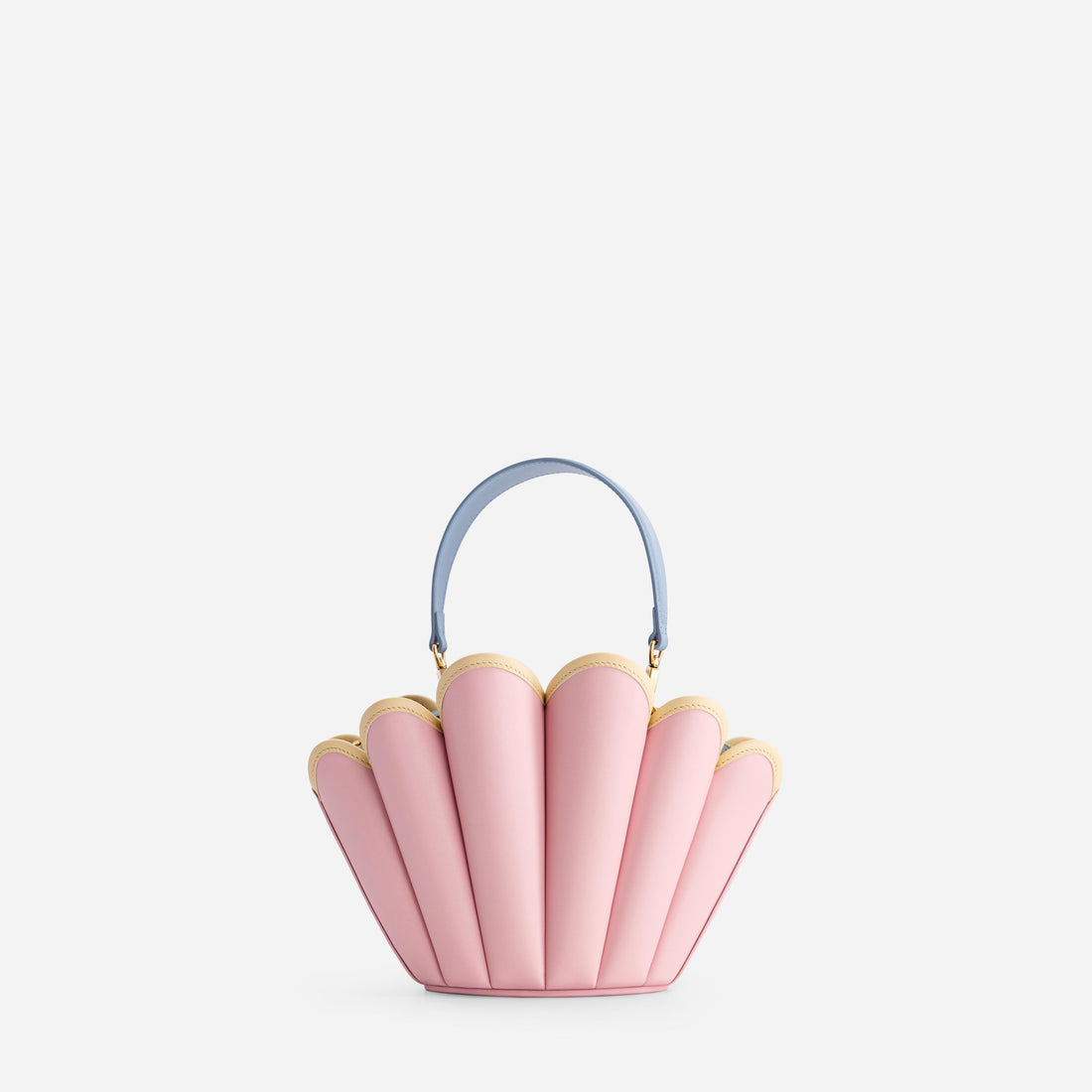 Seashell Crossbody leather bag in Gummy