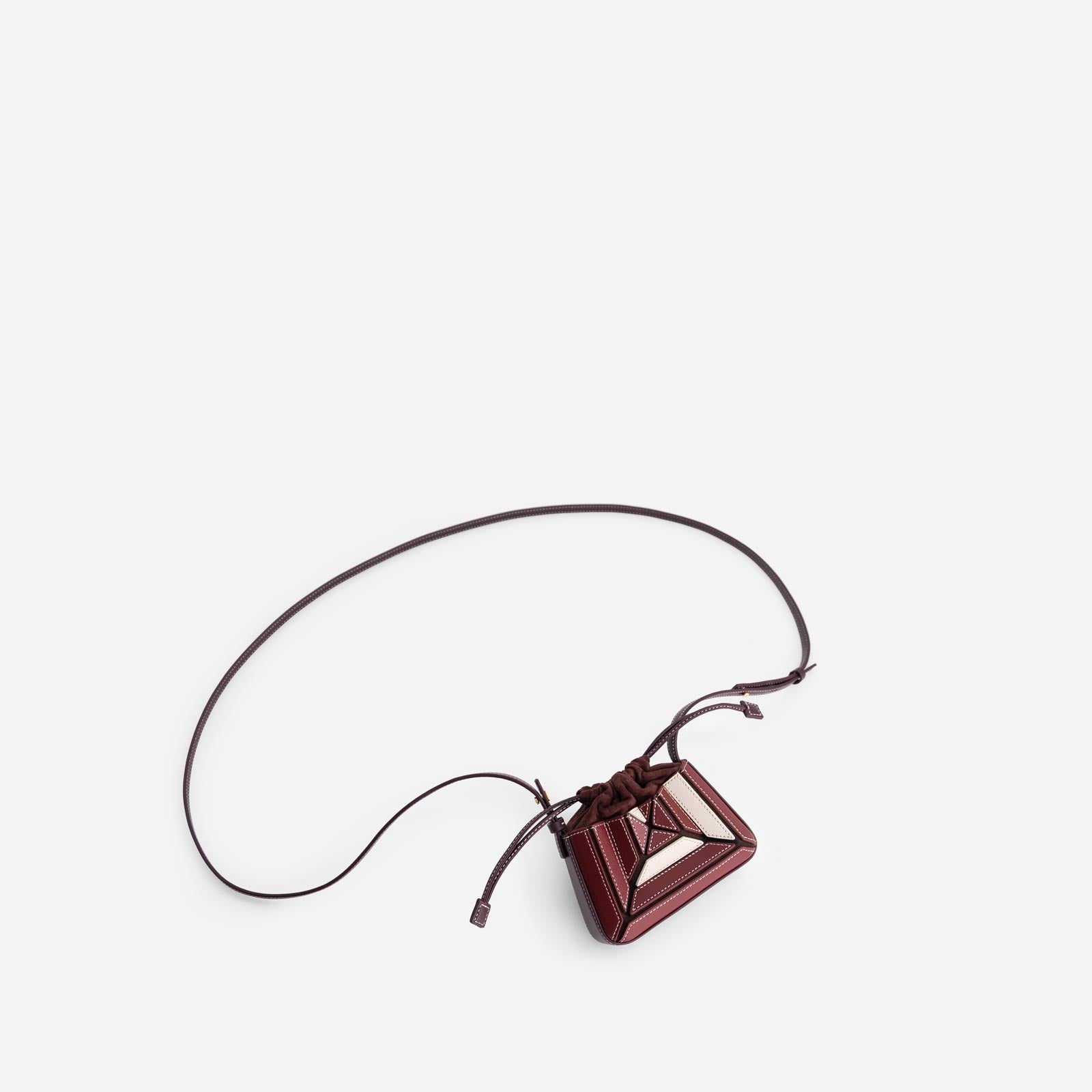 Sera Charm - Bordeaux&Off White