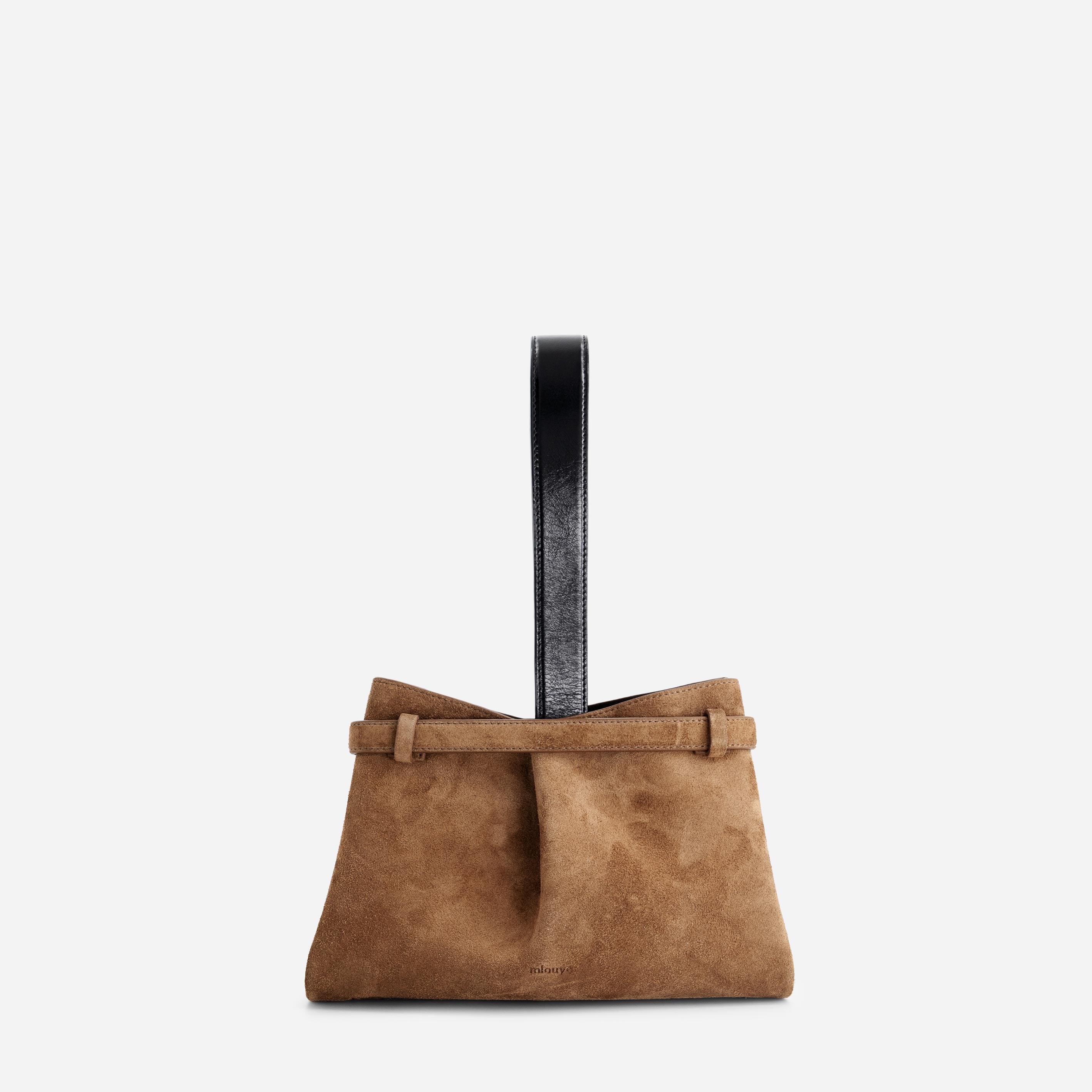 Span Clutch - Suede Caramel