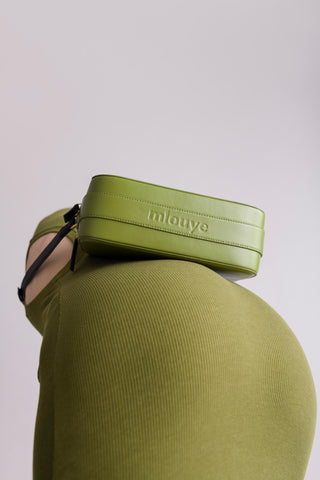 Art Deco Camera Bag - Calla Green
