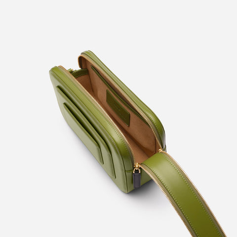 Art Deco Camera Bag - Calla Green