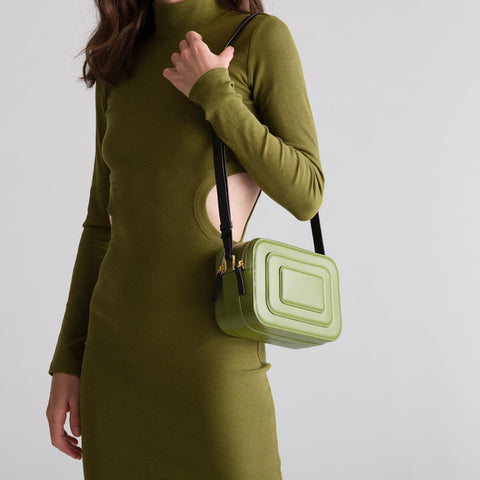Art Deco Camera Bag - Calla Green