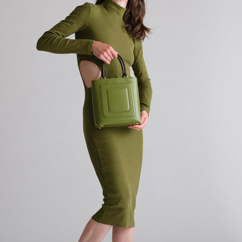 Art Deco Tote - Calla Green