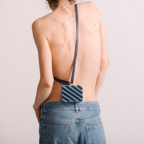 Brick Mini Wallet - Denim