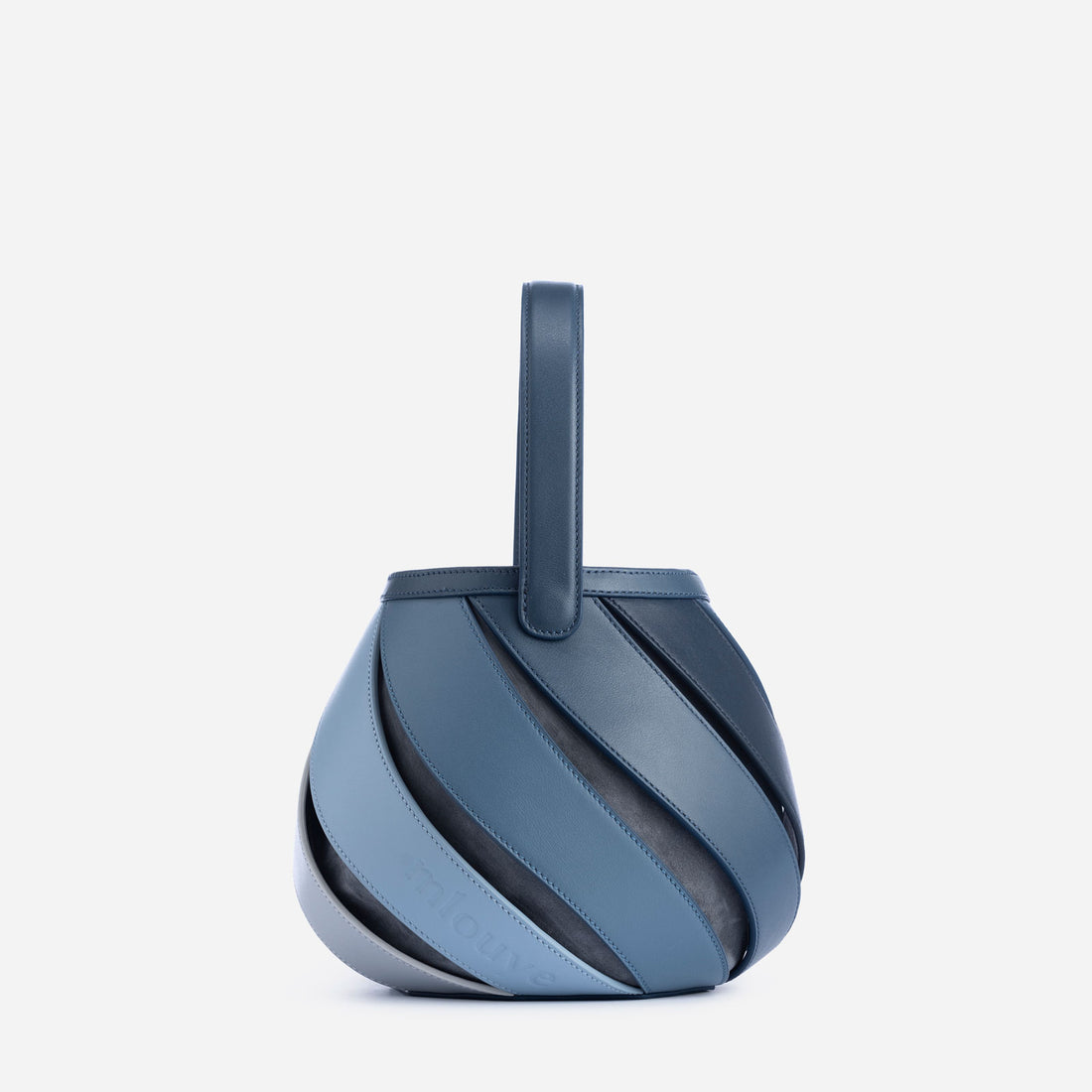Helix leather bag in Denim