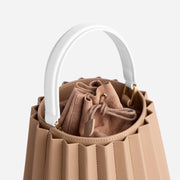 Mini Lantern Bag Pleated - Latte