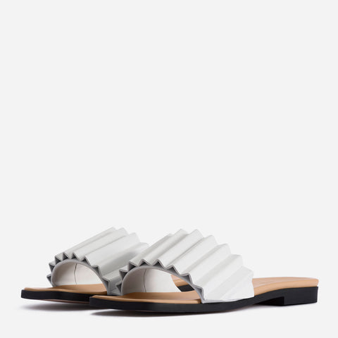 Louise Slide Sandal - White