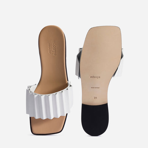 Louise Slide Sandal - White